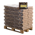 Runde Buchenholzbriketts 960 kg Palette 96 Packungen 10 kg