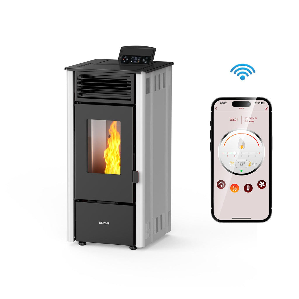 Pelletofen 8–10 kW mit WLAN-Steuerung