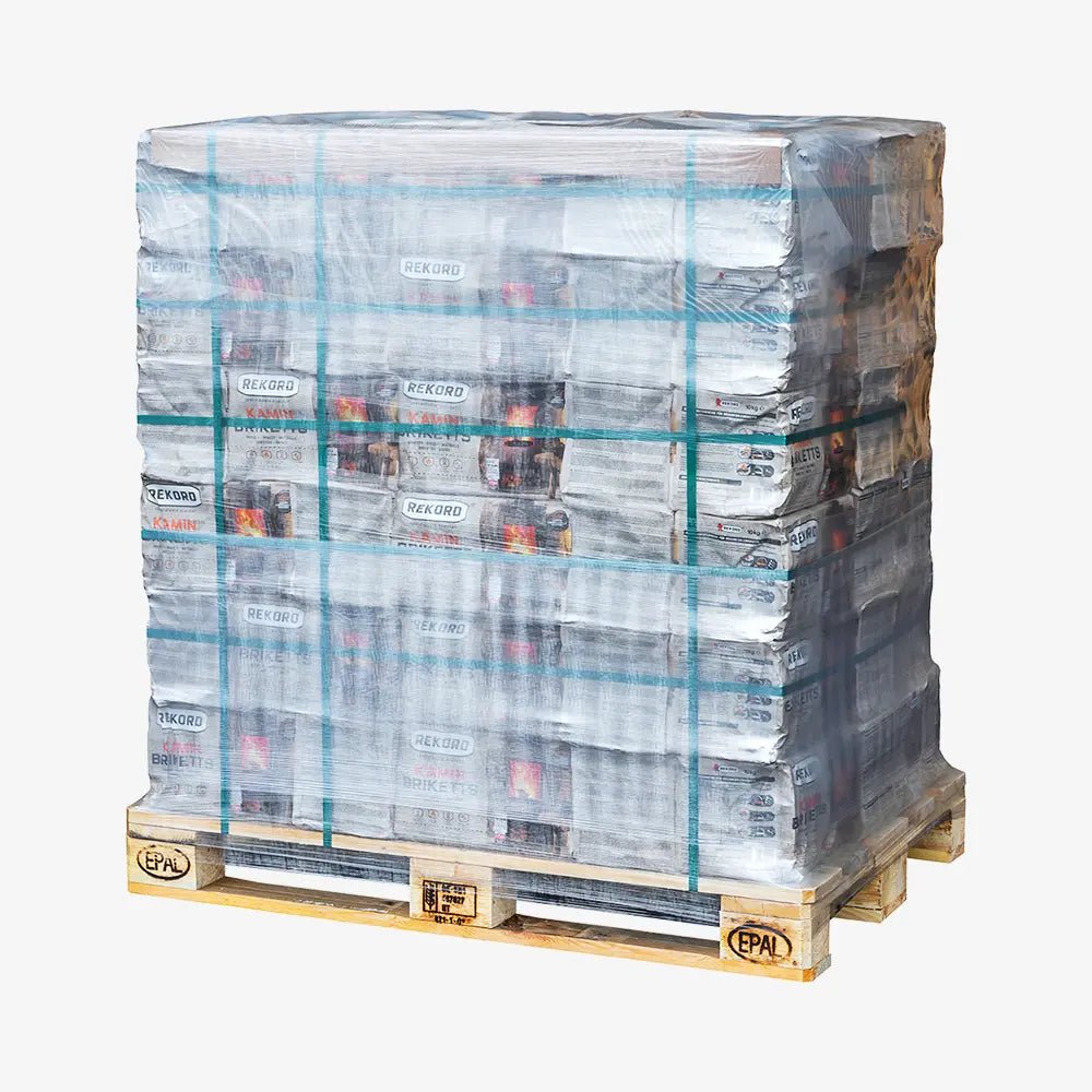 REKORD Braunkohlebriketts 900 kg Palette 90 x 10kg