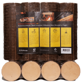 Runde Buchenholzbriketts 960 kg Palette 96 Packungen 10 kg